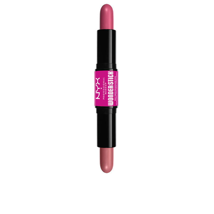 Dual‑tone cream stick blush in peach and baby‑pink, 4 g, twist‑up format