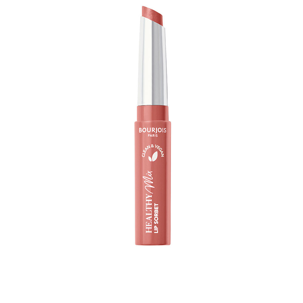 Peach-brown tinted shea lip balm stick, 7.4 g, unboxed view