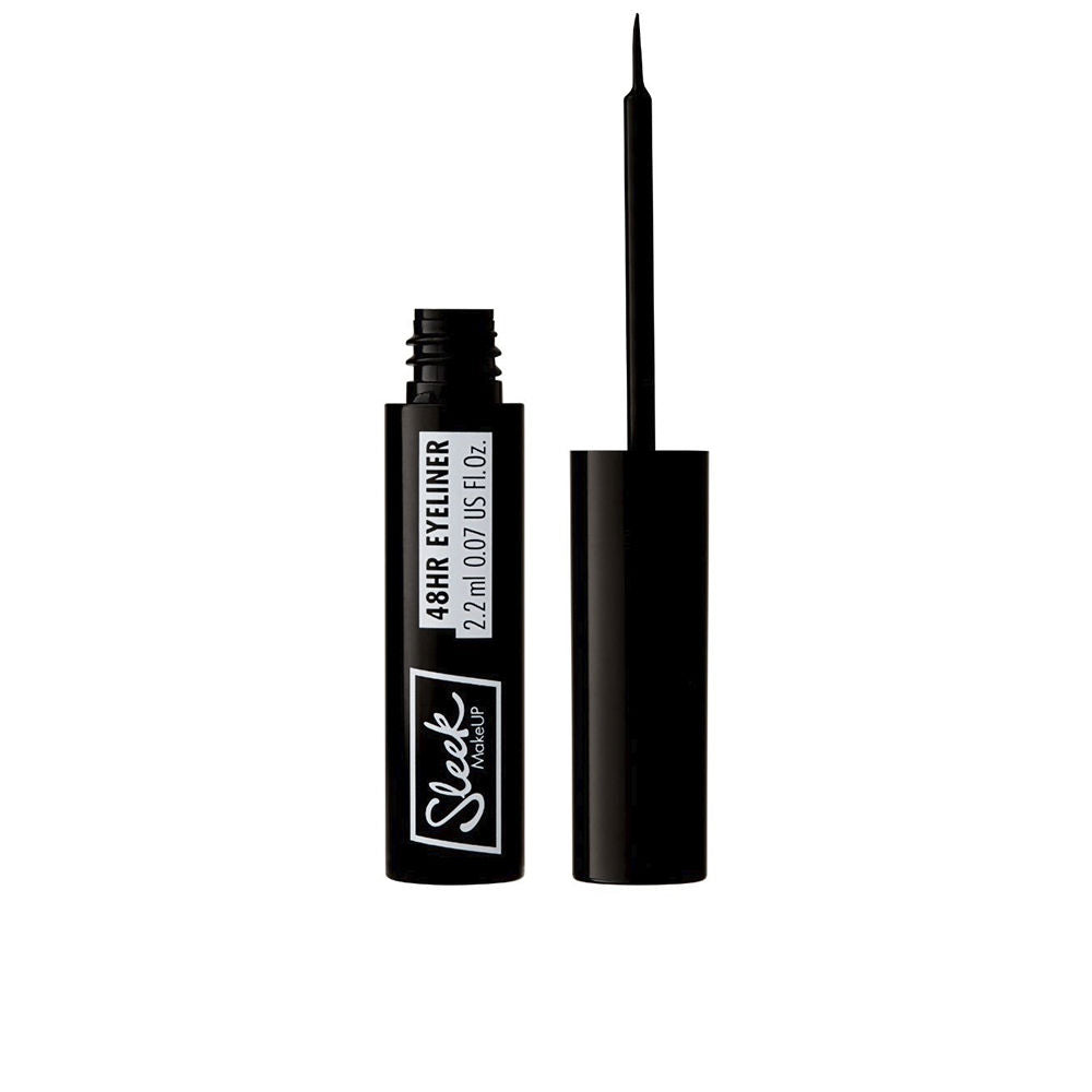 Slim black liquid eyeliner pen, fine-tip, 2.2 ml, matte finish