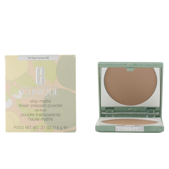 Compact pressed mineral powder in shade Stay Honey, matte finish, 7.6 g