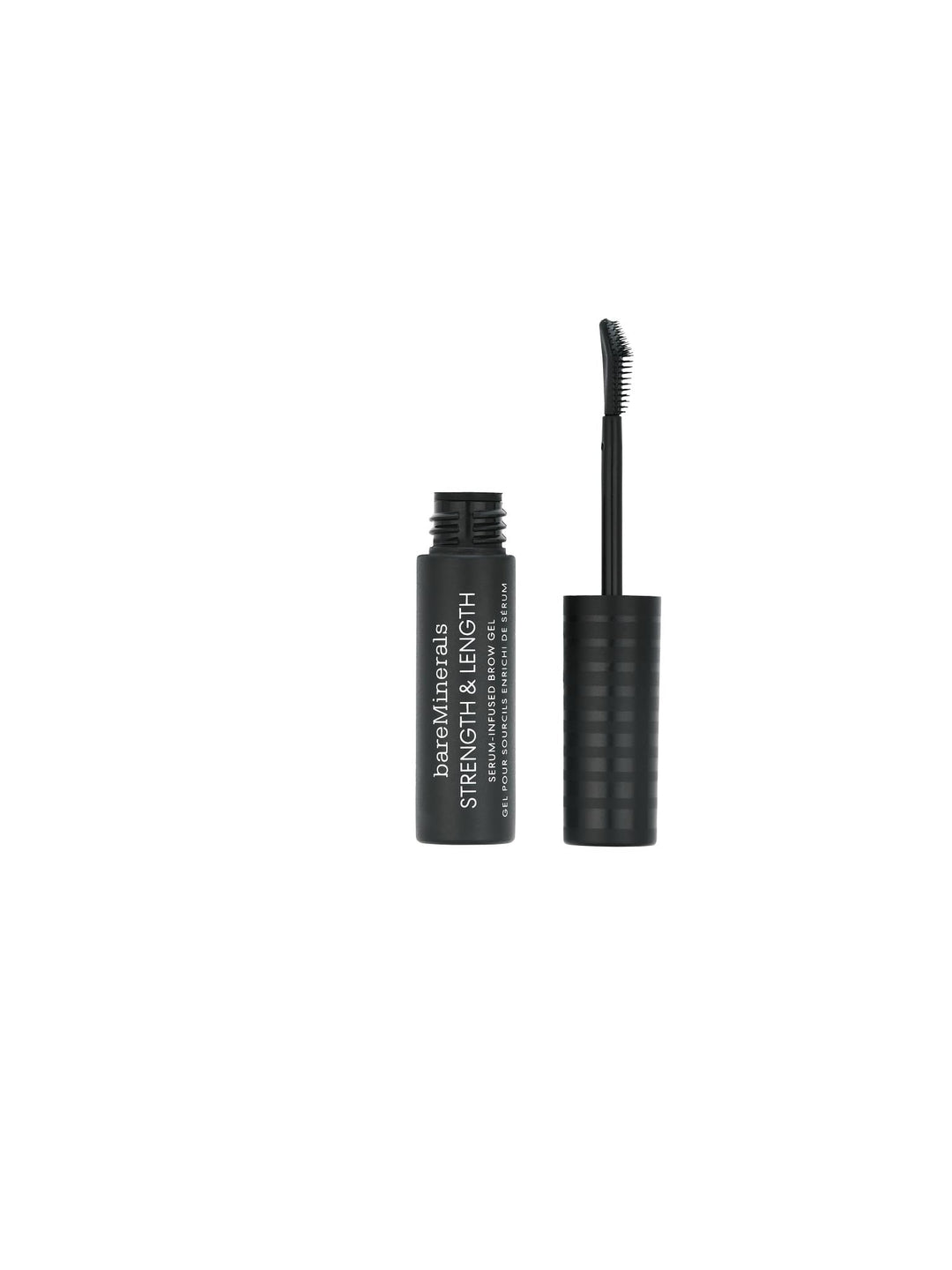 Clear 5 ml brow gel tube with wand, serum‑infused formula