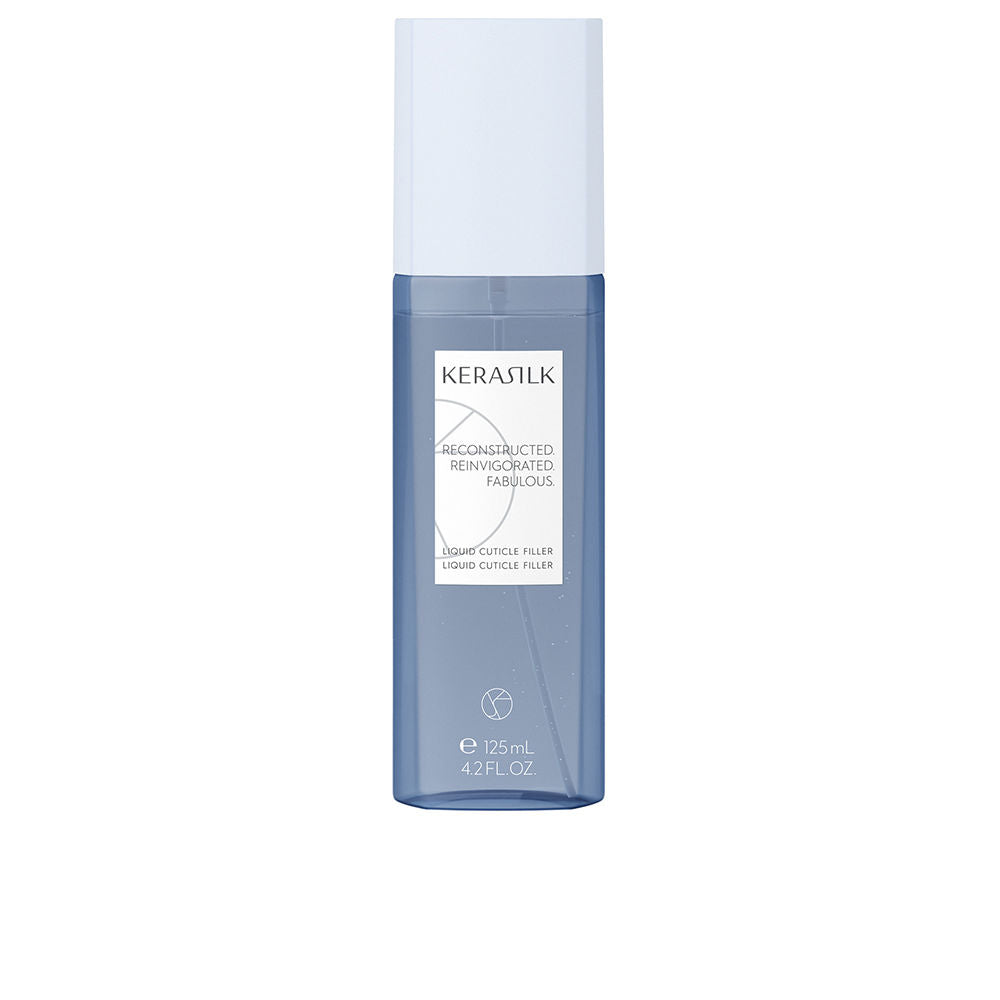 Slim spray bottle of liquid cuticle filler with biomimetic silk and blue lotus