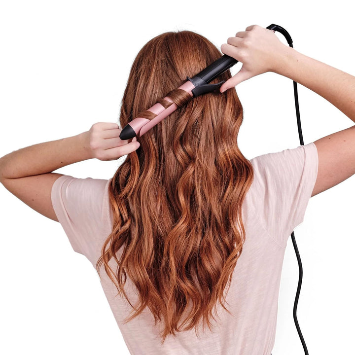 32 mm nanquartz curling tong with rose-quartz ceramic barrel, Unisex styling tool