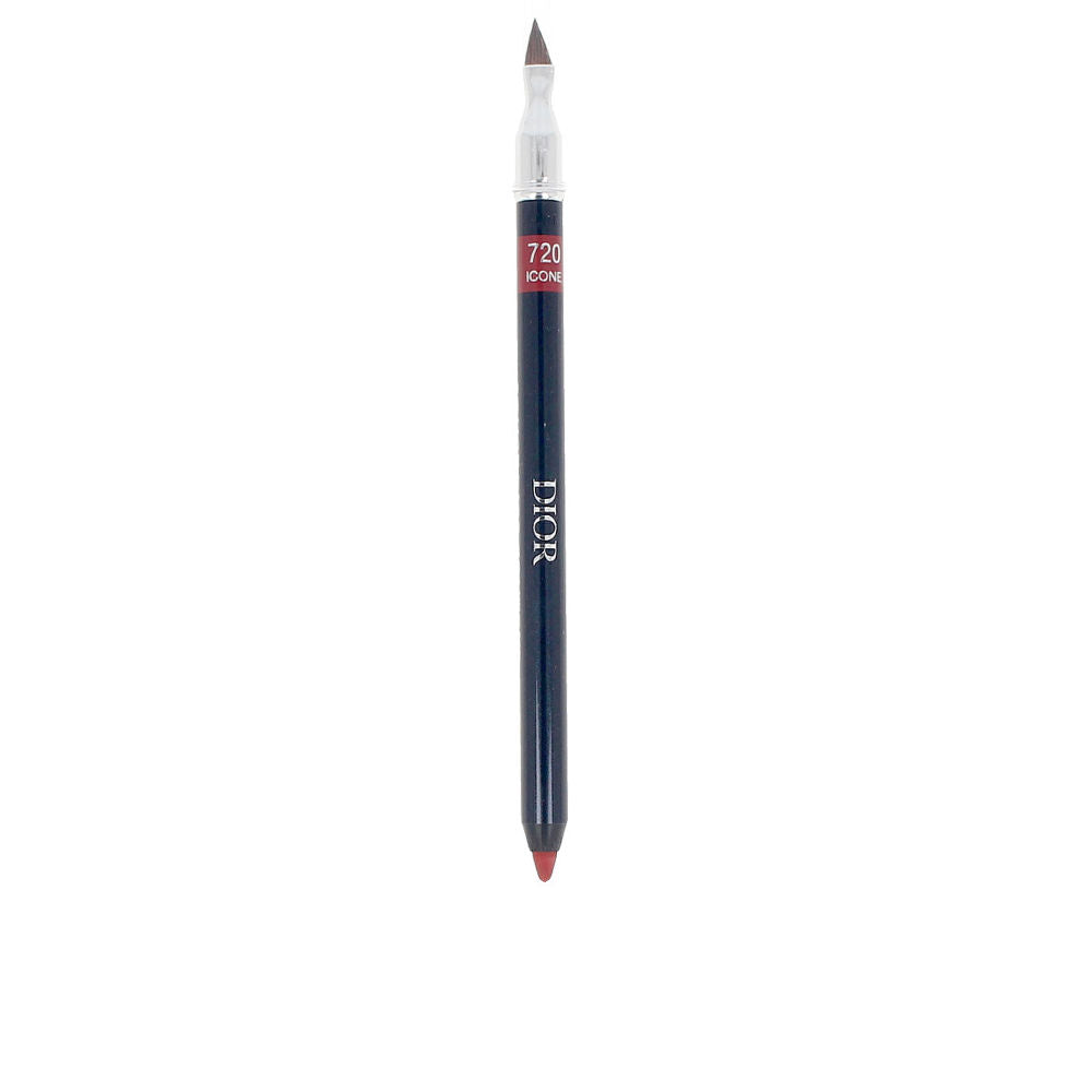 Satin cream lip contour pencil, 1.2 g, warm red shade, compact wooden pencil