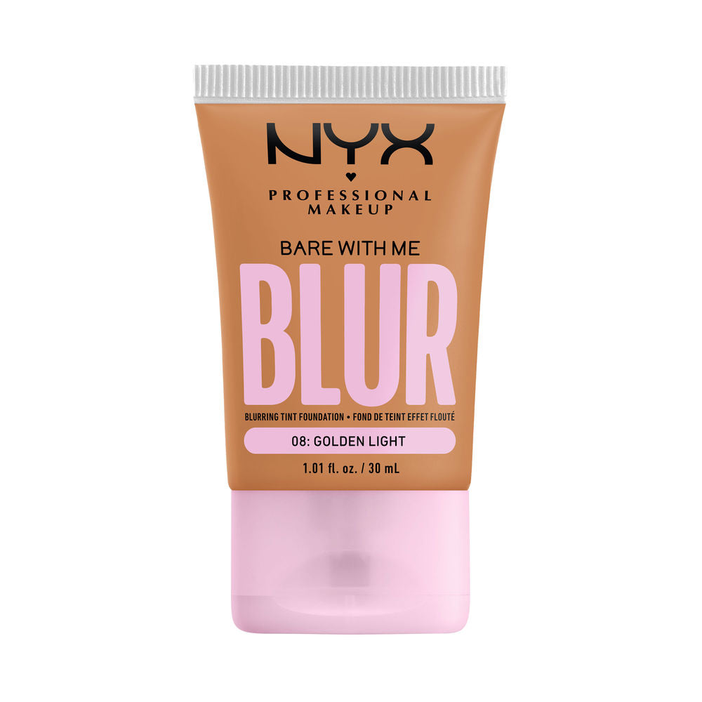 30 ml liquid foundation bottle, shade 08 Golden Light, medium coverage, radiant finish