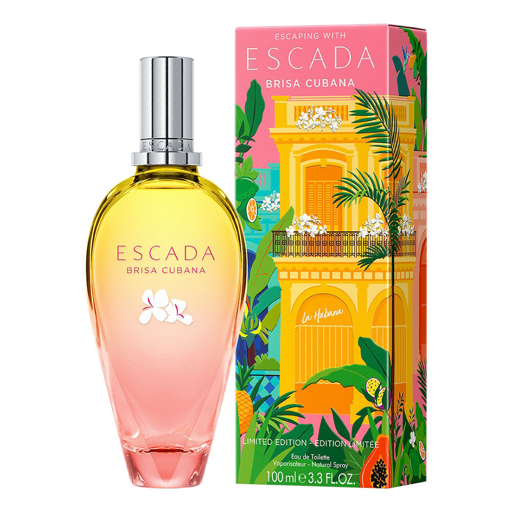 30 ml ombré orange glass bottle, citrus‑mint fragrance for Women