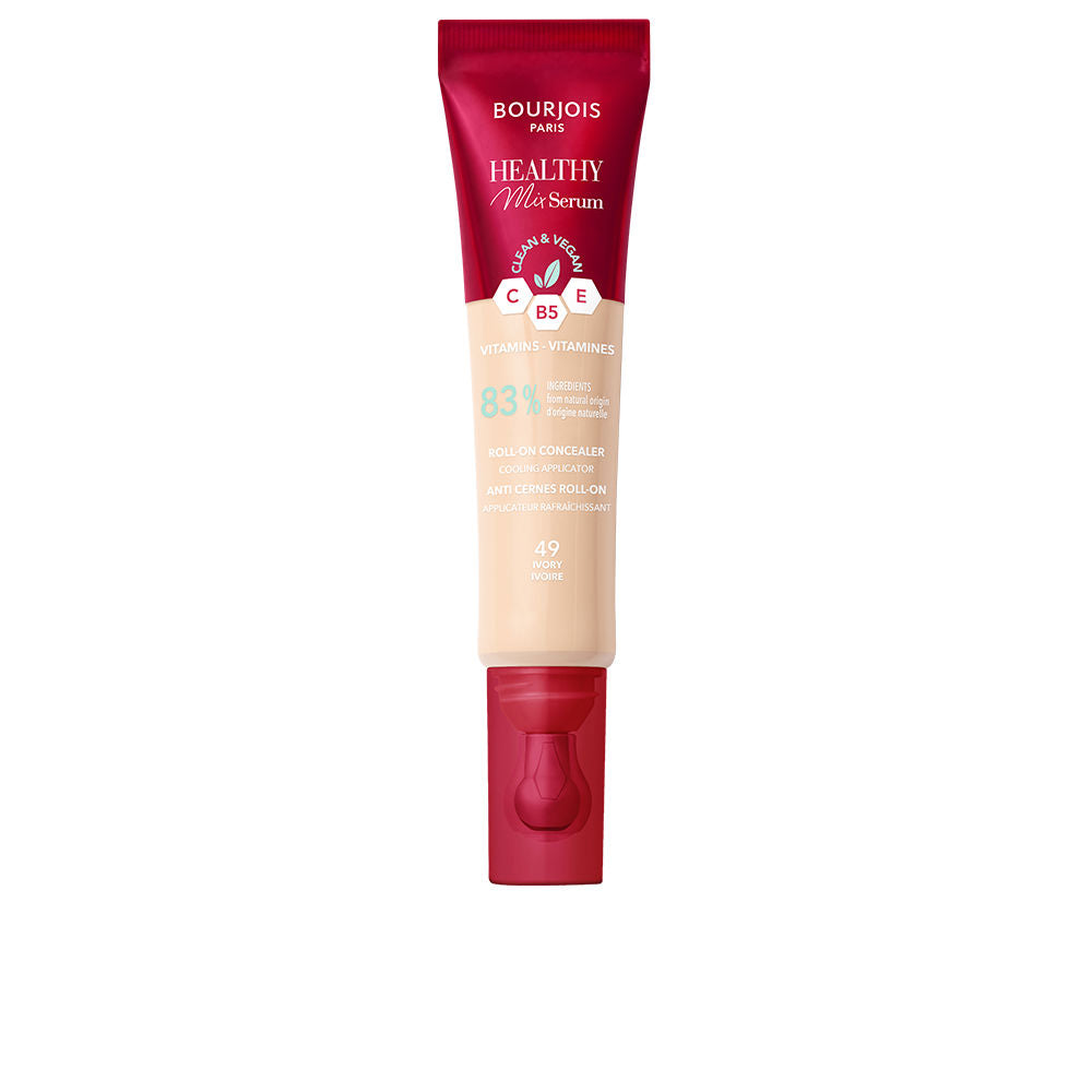 Compact tube of Bourjois Healthy Mix Serum Liquid Concealer with roll-on applicator