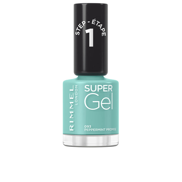 Glossy peppermint‑green nail polish bottle, 12 ml, gel finish