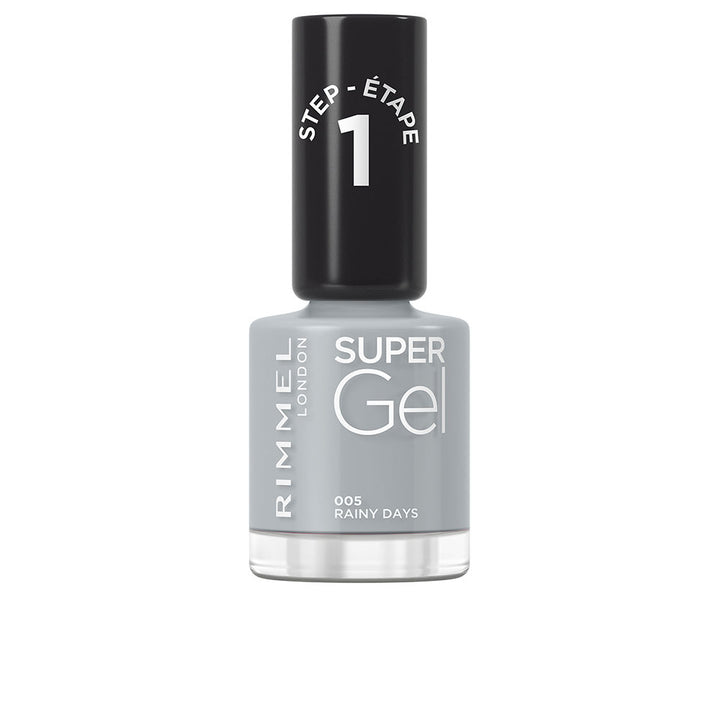 12 ml bottle of gel‑finish nail polish in muted blue shade