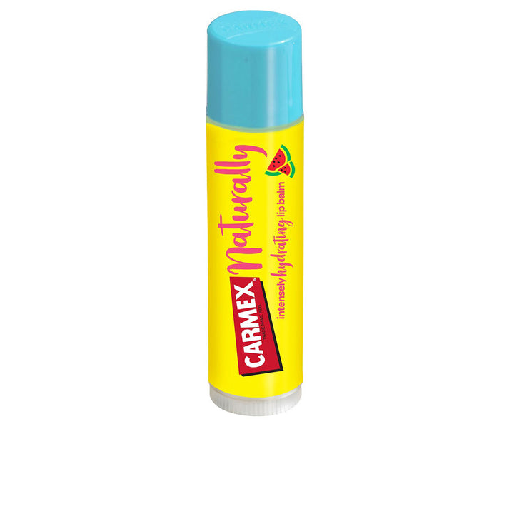 Slim sandía-flavoured lip balm stick in twist-up tube, unisex