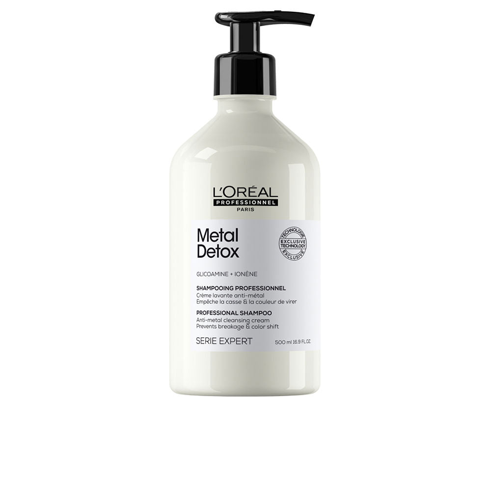 500 ml shampoo bottle of anti‑metal detox cleansing cream for colour‑treated hair