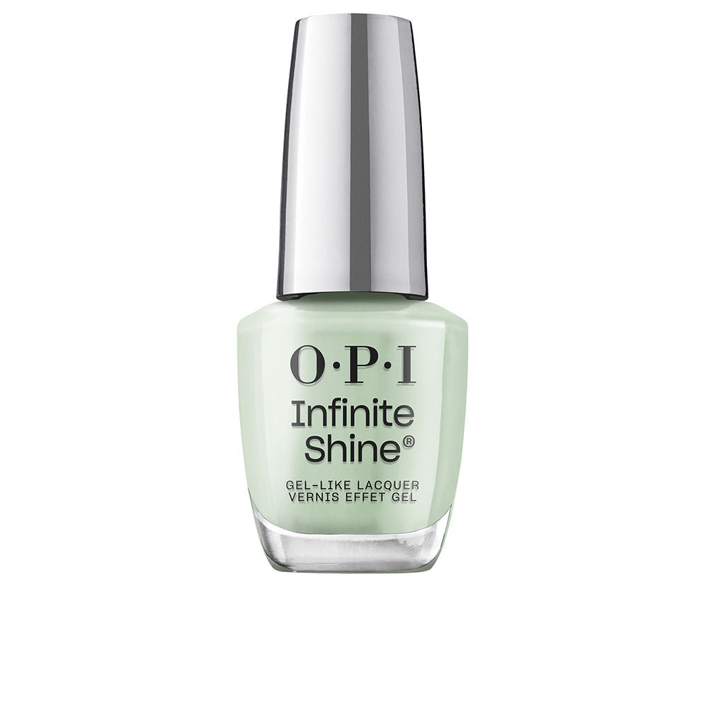 Mint green 15 ml nail lacquer bottle with Pro Wide brush, high-shine finish
