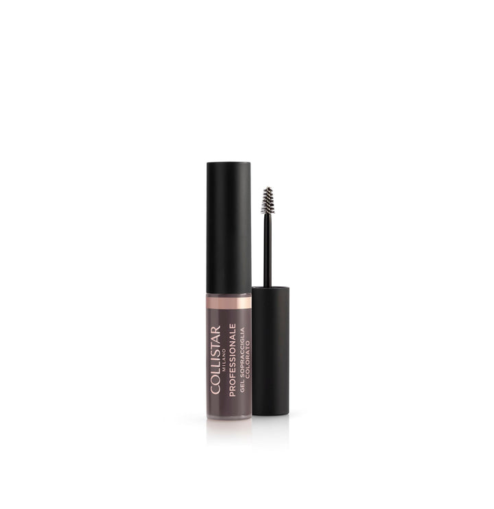 Tinted brow sculpting gel with textured bio-fibre wand, shade 2 Castano