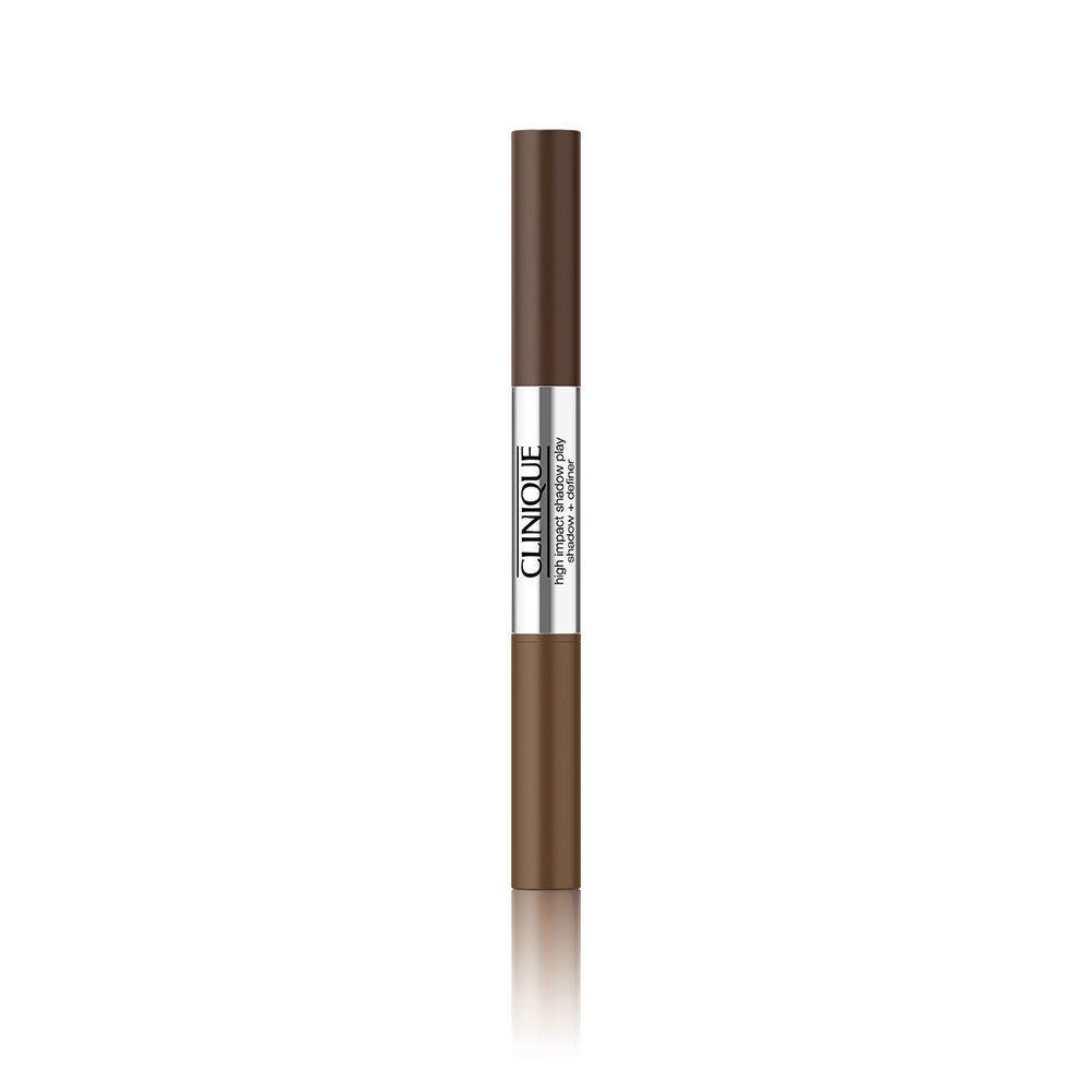 Dual-ended eye shadow stick with satin cream and powder ends, 4 ml, green tone