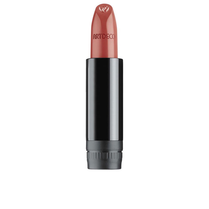 4 g creamy refill lipstick in warm pink-brown shade, refill format
