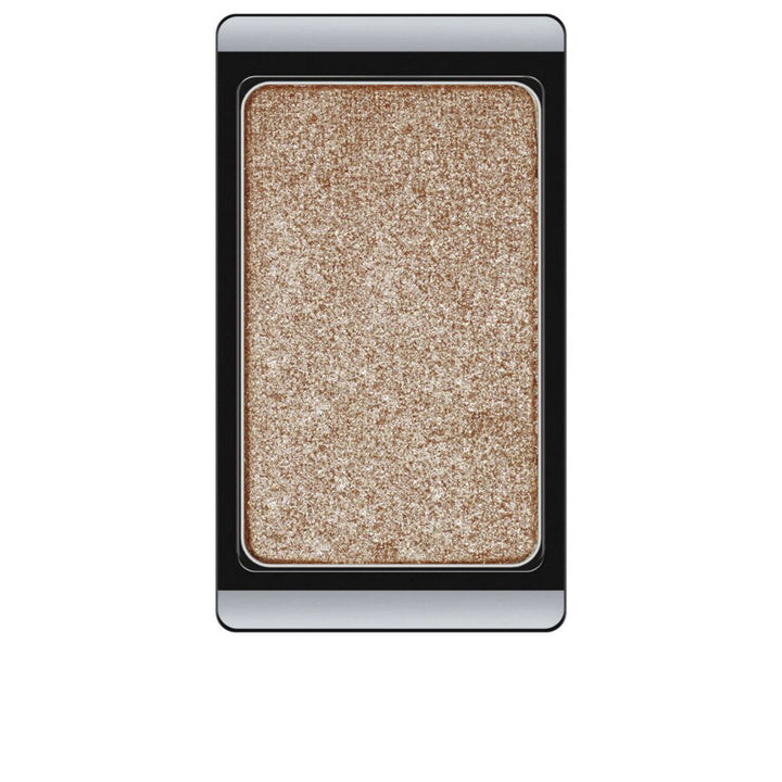 Single pearly copper-brown pressed eyeshadow pan, 0.8 g, refillable
