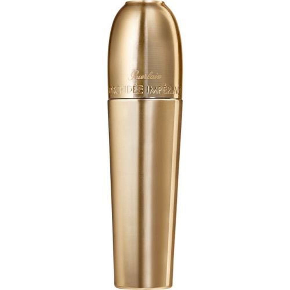 Frasco elegante de sérum nocturno Guerlain para regeneración y cuidado antiedad