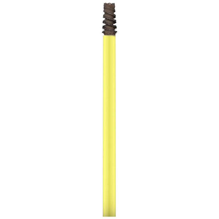 Small 4 ml tinted brow gel tube with fine brush, deep brown shade