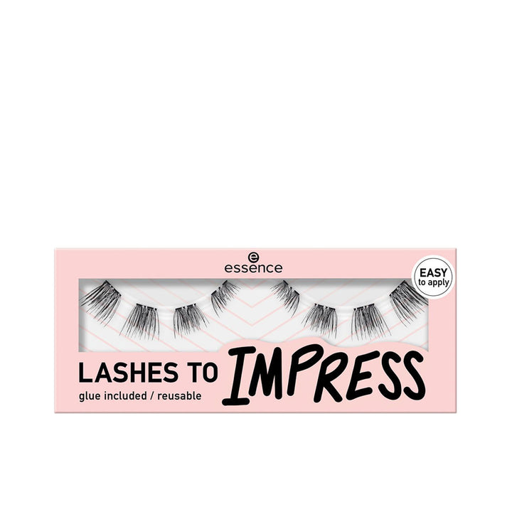 Tray of pre-cut individual lash clusters with small adhesive pot, natural finish