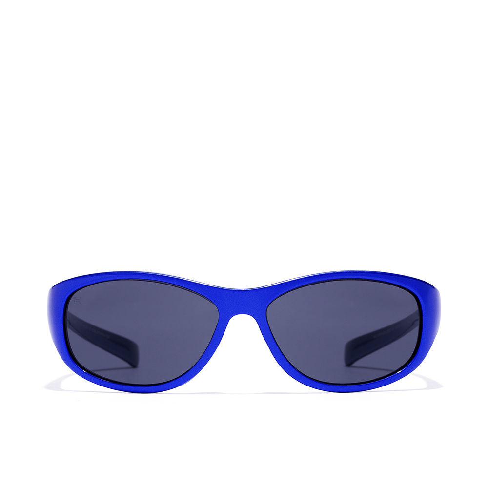 Unisex kids’ rectangular metallic blue polycarbonate sunglasses, 38mm lenses