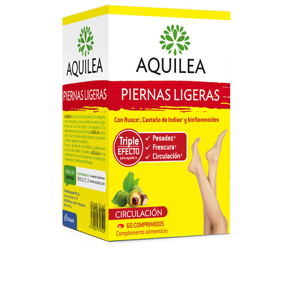 Box of Aquilea leg circulation support tablets, botanical supplement for tired legs