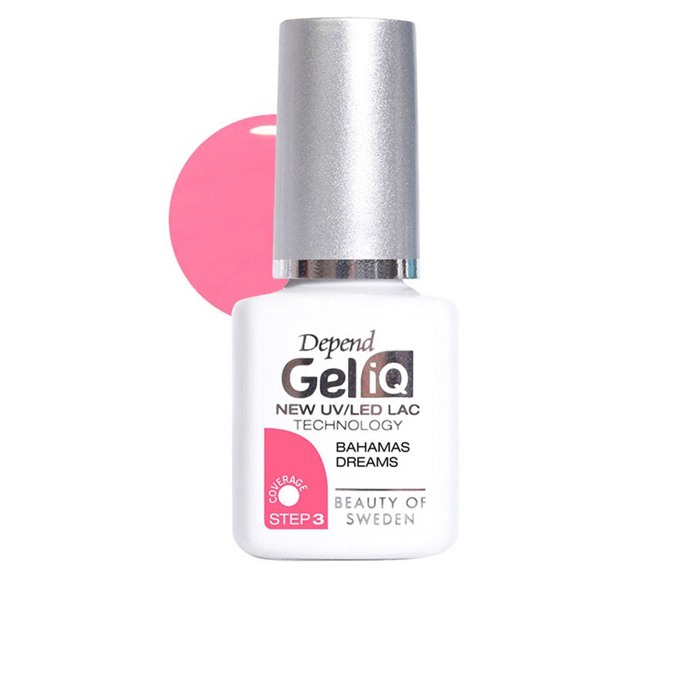 5 ml semi-permanent cream gel nail polish bottle, rosy-beige shade, precision brush