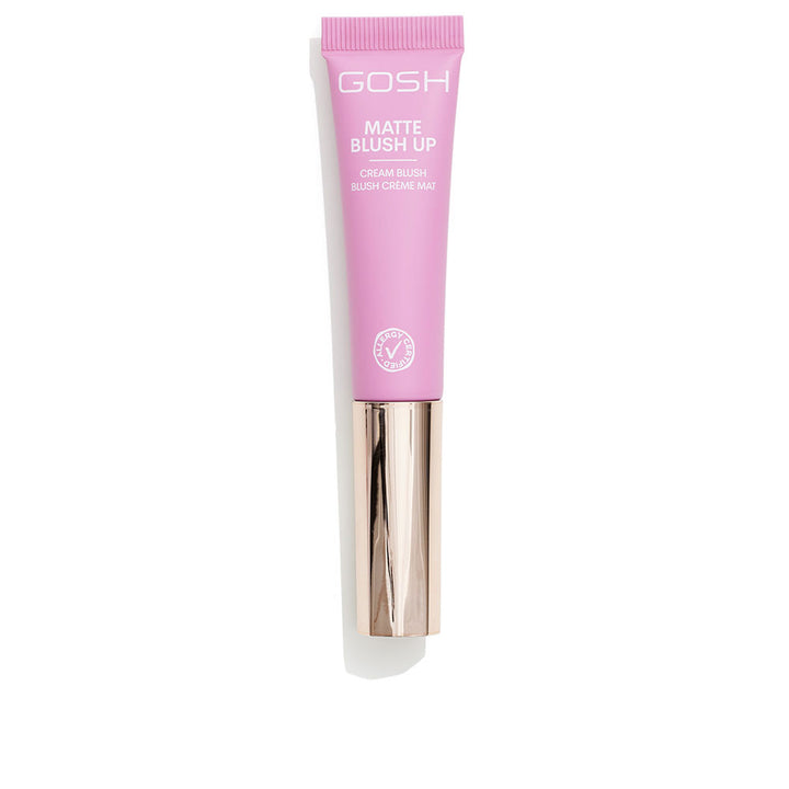 Compact 14 ml cream cheek tint in hot pink with sponge applicator