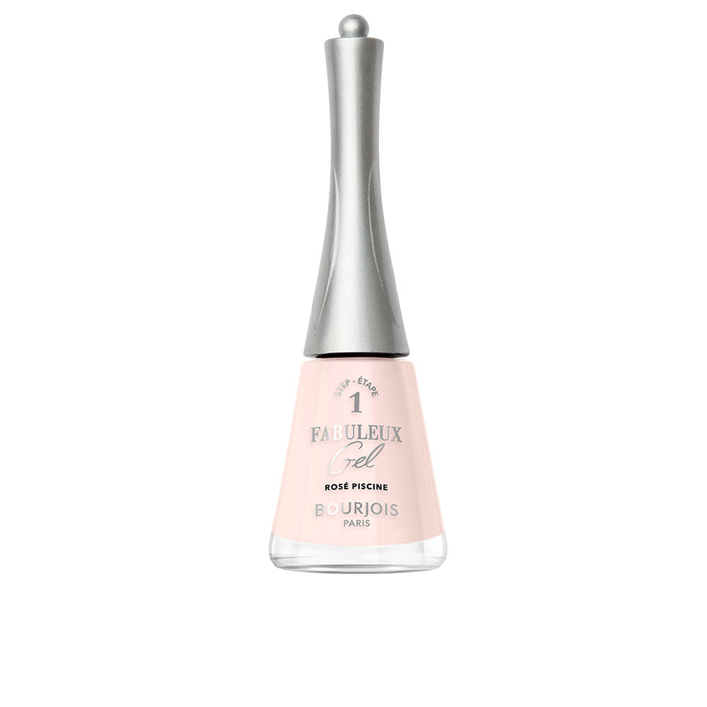 9 ml bottle of rosé piscine gel‑effect nail polish with wide brush