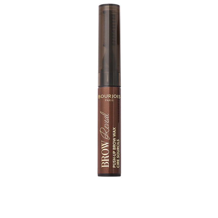 Compact brow wax with fibre tip and dual comb, medium brown shade, 6 g