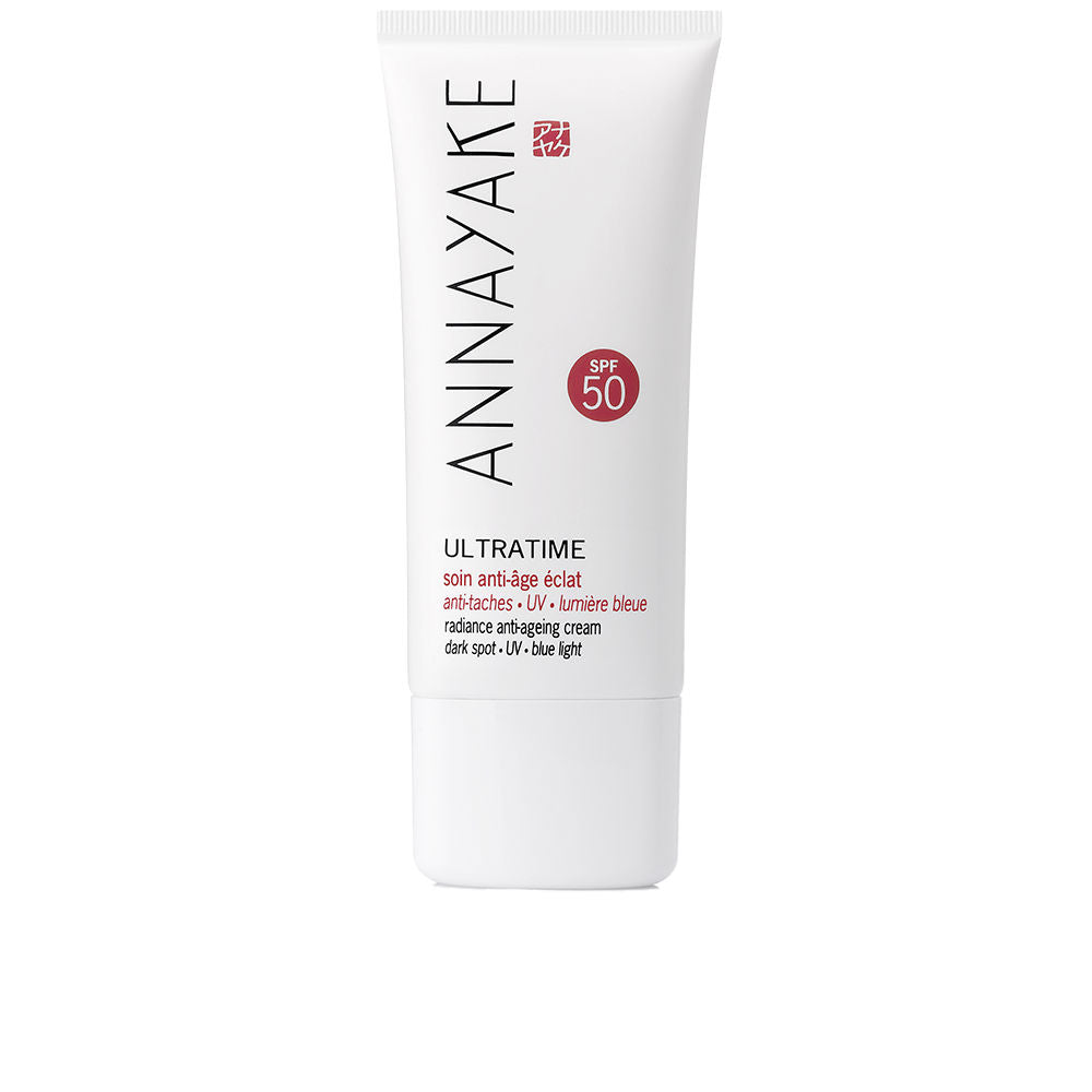 Jar of Annayake lightweight daily SPF 50 cream for photoaging protection and repair