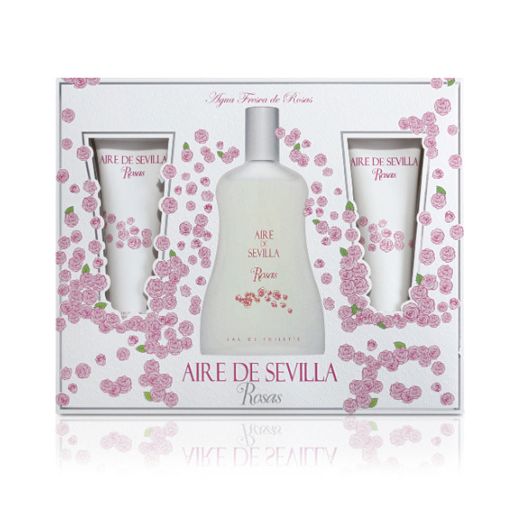 Elegant bottle of Aire de Sevilla Agua de Rosas eau de toilette with floral inspiration