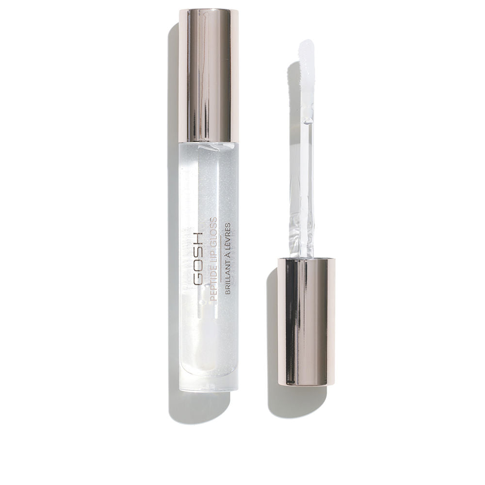 Clear lip gloss tube with doe-foot applicator, 7 ml, sheer glossy finish