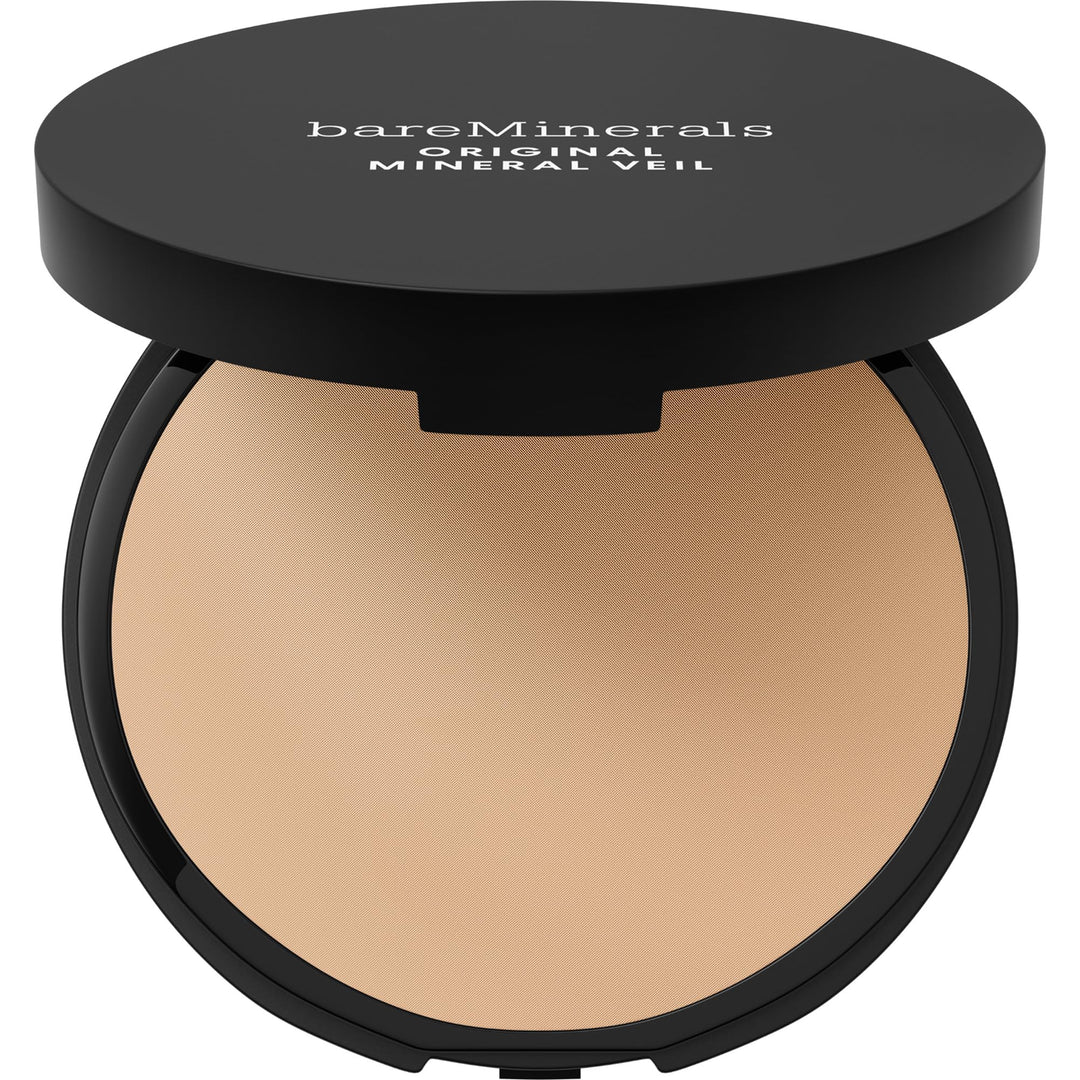 Compact pressed mineral finishing powder in sheer medium with sponge, 9 g