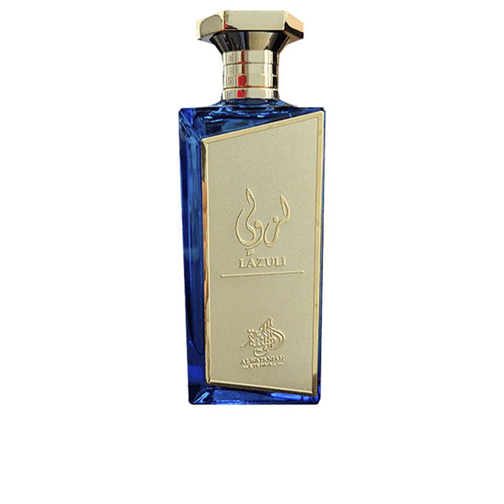 100 ml cobalt-blue Lazuli eau de parfum bottle, Unisex citrus-aromatic scent