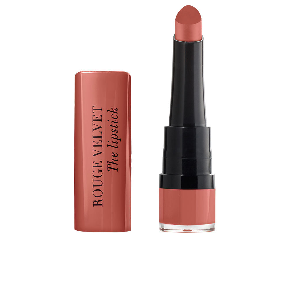 Tapered matte lipstick bullet in warm honey‑nougat shade, 2.4 g packaging