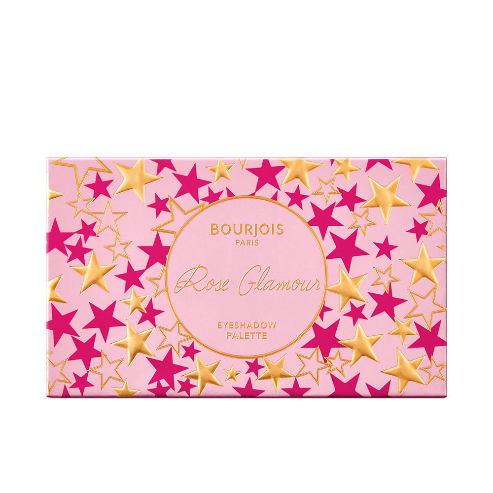 Gold Glamour eight‑shade eyeshadow palette, Rose Glamour tone, mixed finishes