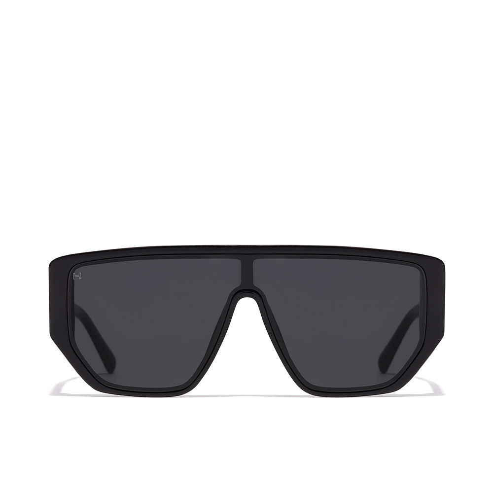 Black rectangular Unisex sunglasses with slim temples, Tritan Renew frame