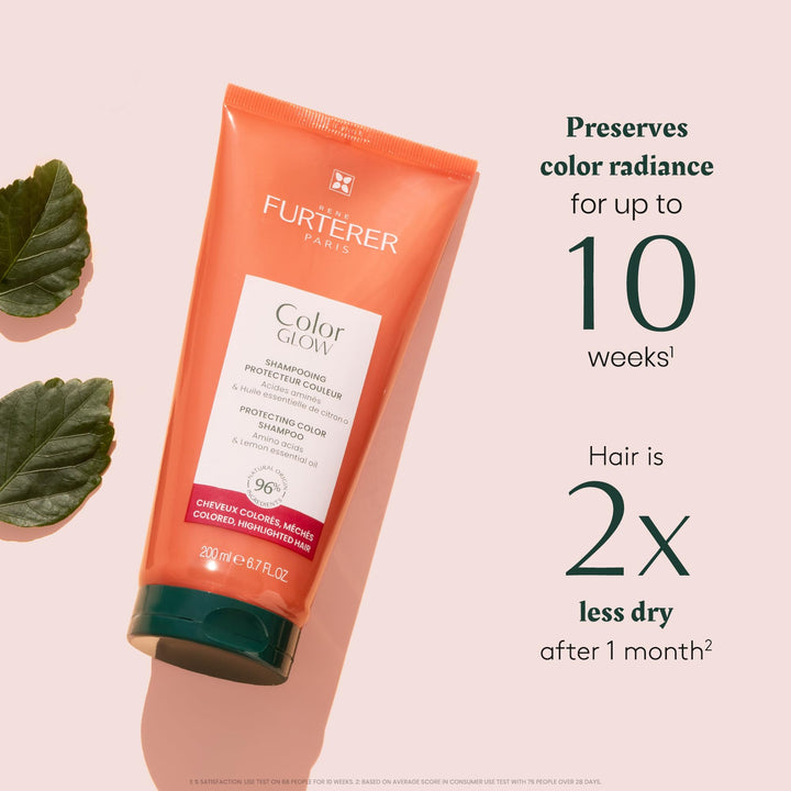 500 ml pump bottle of citrus-scented shampoo for dyed hair, creamy emulsion