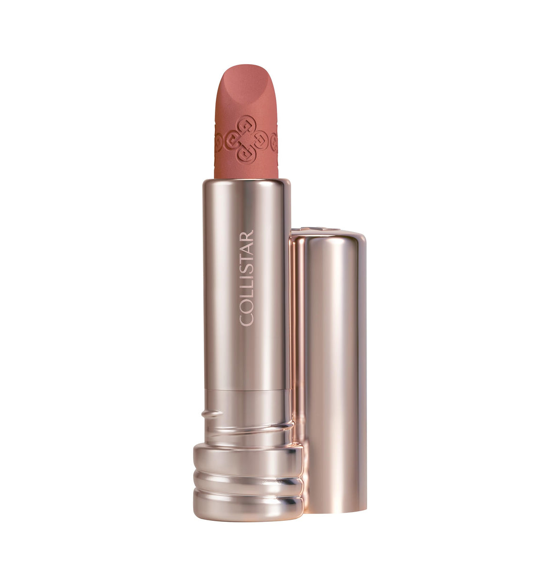 Stone-pink velvet lipstick bullet, 3.5 g, smooth matte texture