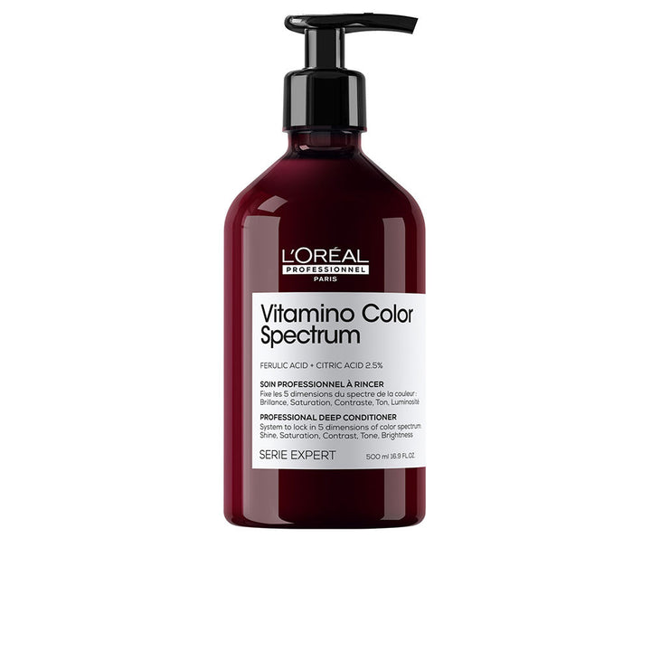 500 ml pump bottle of conditioner for coloured hair with Vitamino Colour Spectrum branding