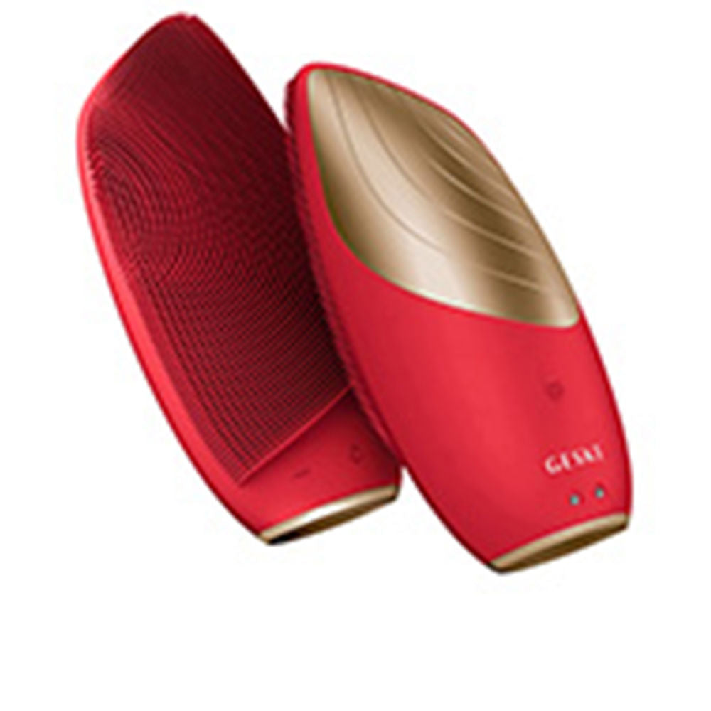 Red Sonic Thermo 6‑in‑1 facial brush with app guidance, ergonomic head visible