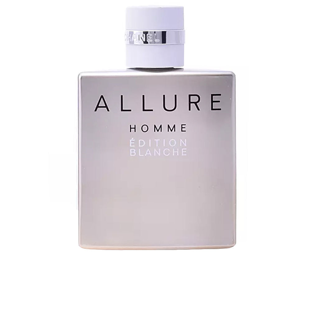 Chanel Allure Homme Edition Blanche bottle in white and bronze, elegant men's fragrance