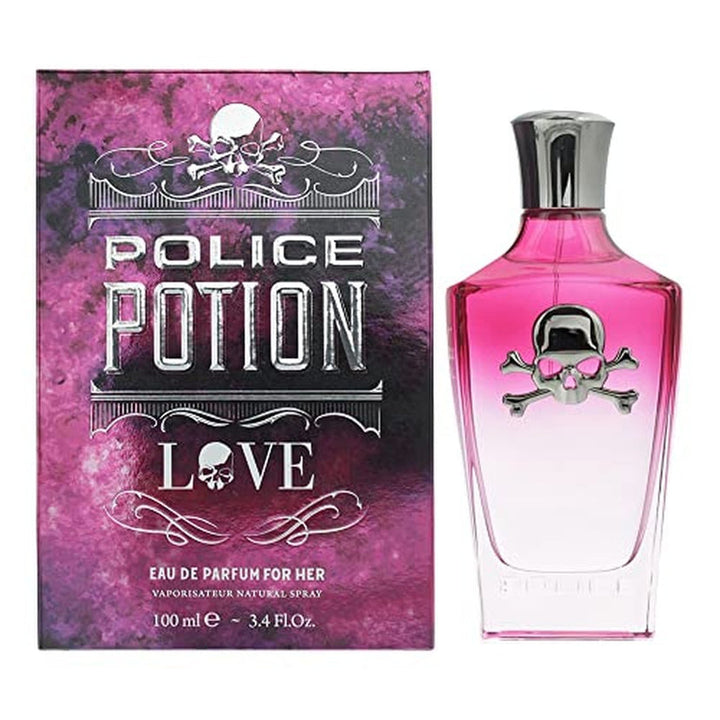 Police Potion Love Eau de Parfum bottle, feminine floral fragrance for women