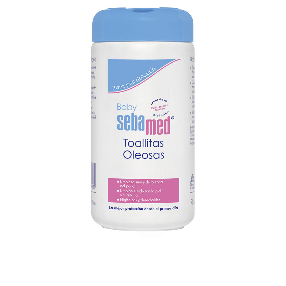 Pack of Sebamed Baby Oily Wipes with chamomile and panthenol, gentle pH 5.5 care
