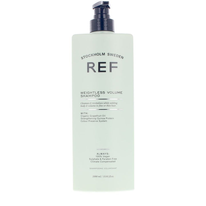 Bottle of volumising, sulfate‑free shampoo for Unisex fine hair, 1000 ml