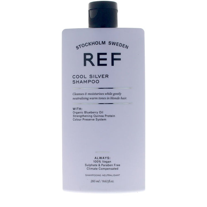 Bottle of violet-blue pigment shampoo for neutralising brassiness, 285 ml