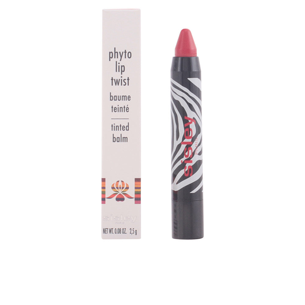 Cherry-tinted twist-up lip balm stick, oversized crayon format, 2.5 g