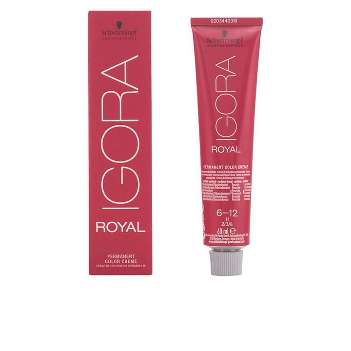 Tube of 60 ml permanent cream hair colour, shade 6-12, high‑definition pigment