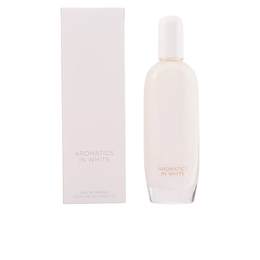 50 ml bottle of Aromatics in White Eau de Parfum, oriental floral packaging