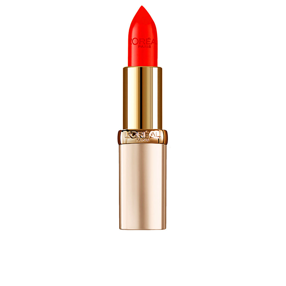 Satin cream lipstick in rich red, 4.2 g stick, satiny sheen